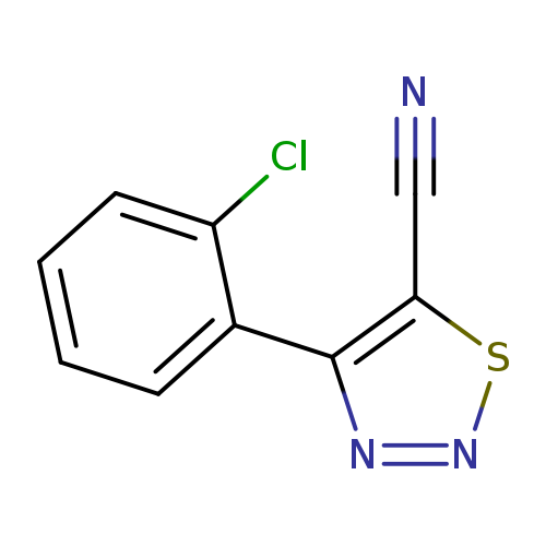 N#Cc1snnc1c1ccccc1Cl