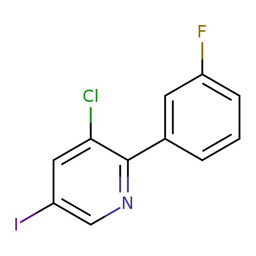 Fc1cccc(c1)c1ncc(cc1Cl)I