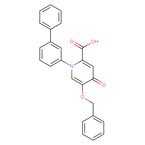 O=c1cc(C(=O)O)n(cc1OCc1ccccc1)c1cccc(c1)c1ccccc1