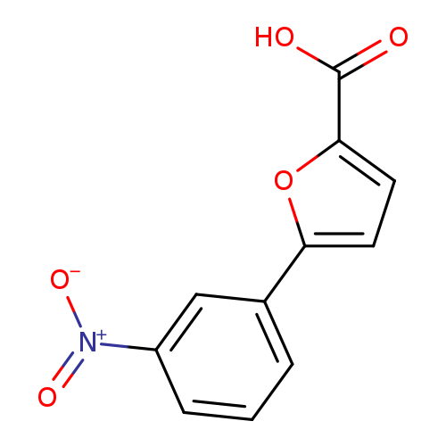 OC(=O)c1ccc(o1)c1cccc(c1)[N+](=O)[O-]