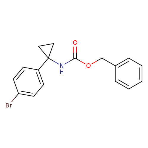 O=C(NC1(CC1)c1ccc(cc1)Br)OCc1ccccc1