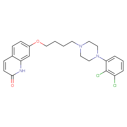 Clc1cccc(c1Cl)N1CCN(CC1)CCCCOc1ccc2c(c1)[nH]c(=O)cc2