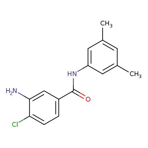 Cc1cc(cc(c1)C)NC(=O)c1ccc(c(c1)N)Cl