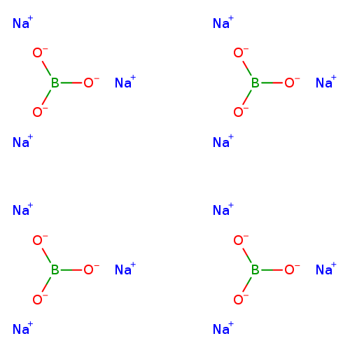 [O-]B([O-])[O-].[O-]B([O-])[O-].[O-]B([O-])[O-].[O-]B([O-])[O-].[Na+].[Na+].[Na+].[Na+].[Na+].[Na+].[Na+].[Na+].[Na+].[Na+].[Na+].[Na+]