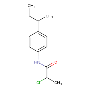 CCC(c1ccc(cc1)NC(=O)C(Cl)C)C