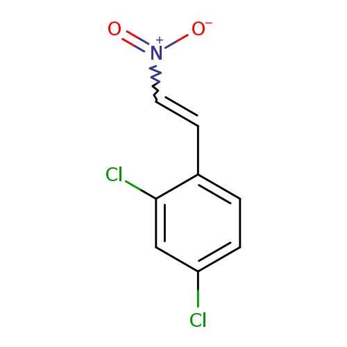 [O-][N+](=O)C=Cc1ccc(cc1Cl)Cl