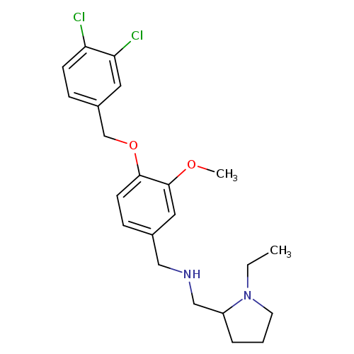 CCN1CCCC1CNCc1ccc(c(c1)OC)OCc1ccc(c(c1)Cl)Cl