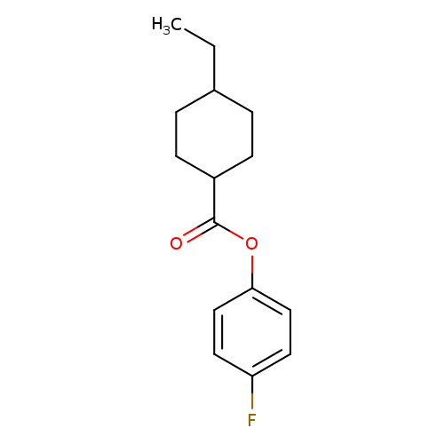CCC1CCC(CC1)C(=O)Oc1ccc(cc1)F