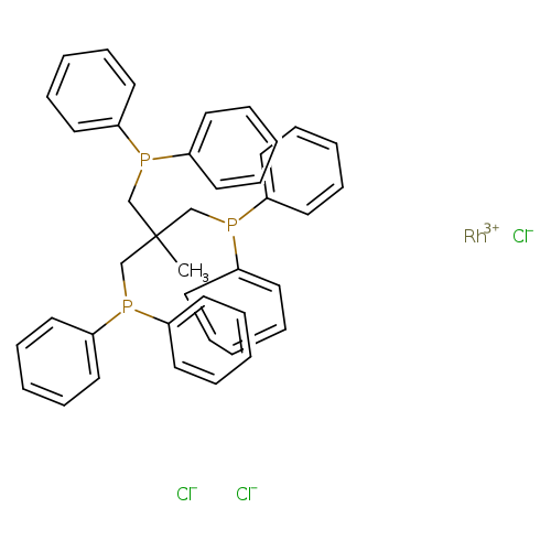 CC(CP(c1ccccc1)c1ccccc1)(CP(c1ccccc1)c1ccccc1)CP(c1ccccc1)c1ccccc1.[Cl-].[Cl-].[Cl-].[Rh+3]