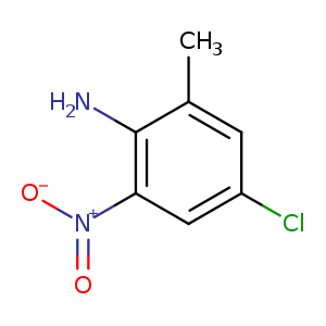 Clc1cc(C)c(c(c1)[N+](=O)[O-])N