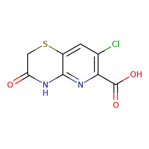 O=C1CSc2c(N1)nc(c(c2)Cl)C(=O)O