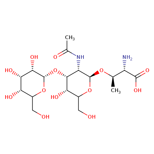 OCC1O[C@H](O[C@@H]([C@@H](C(=O)O)N)C)[C@H]([C@H]([C@H]1O)O[C@@H]1OC(CO)[C@@H]([C@@H]([C@@H]1O)O)O)NC(=O)C
