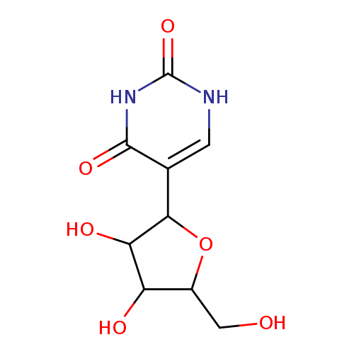 OCC1OC(C(C1O)O)c1c[nH]c(=O)[nH]c1=O