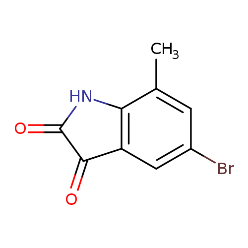 Brc1cc(C)c2c(c1)C(=O)C(=O)N2