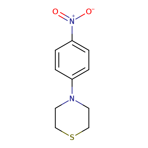 [O-][N+](=O)c1ccc(cc1)N1CCSCC1
