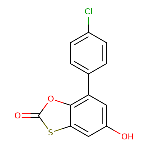 Clc1ccc(cc1)c1cc(O)cc2c1oc(=O)s2