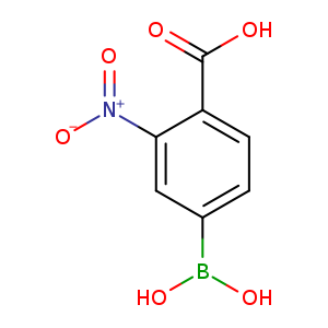 [O-][N+](=O)c1cc(ccc1C(=O)O)B(O)O
