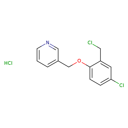 ClCc1cc(Cl)ccc1OCc1cccnc1.Cl