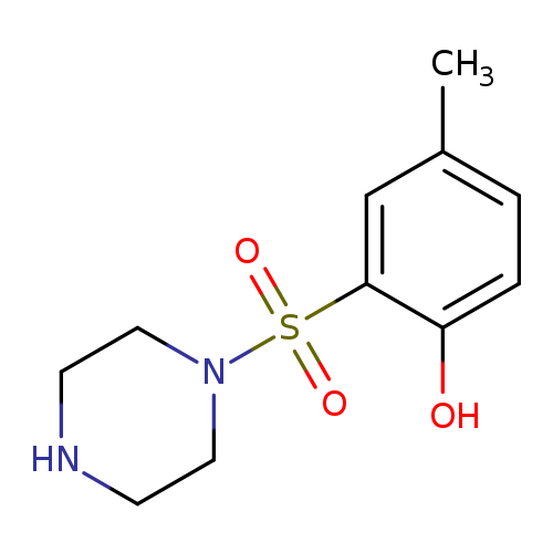 Oc1ccc(cc1S(=O)(=O)N1CCNCC1)C