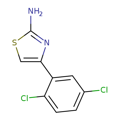 Clc1ccc(c(c1)c1csc(n1)N)Cl