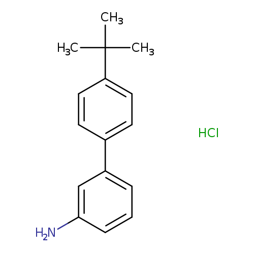 Nc1cccc(c1)c1ccc(cc1)C(C)(C)C.Cl