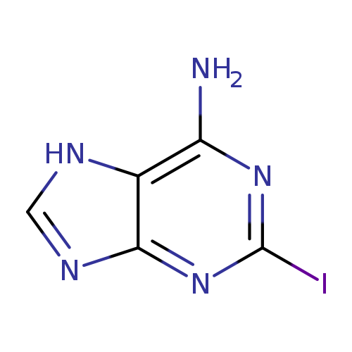 Ic1nc(N)c2c(n1)nc[nH]2