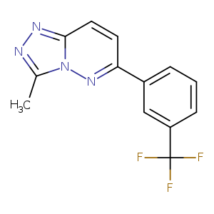 Cc1nnc2n1nc(cc2)c1cccc(c1)C(F)(F)F