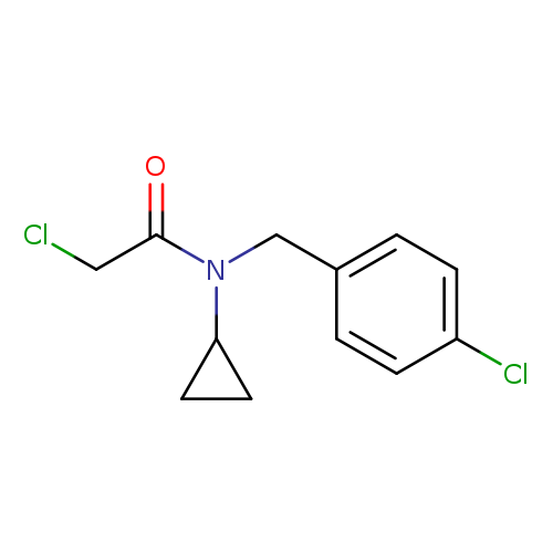 ClCC(=O)N(C1CC1)Cc1ccc(cc1)Cl