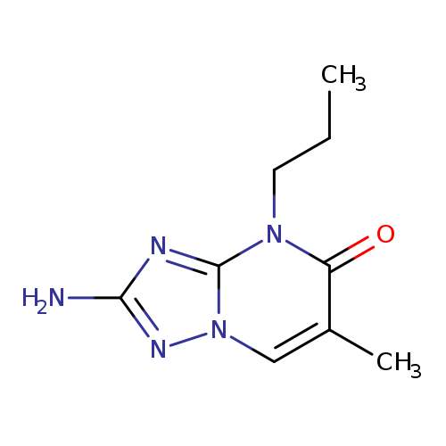 Cc1cn2nc(nc2n(c1=O)CCC)N