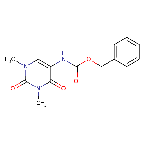O=C(Nc1cn(C)c(=O)n(c1=O)C)OCc1ccccc1