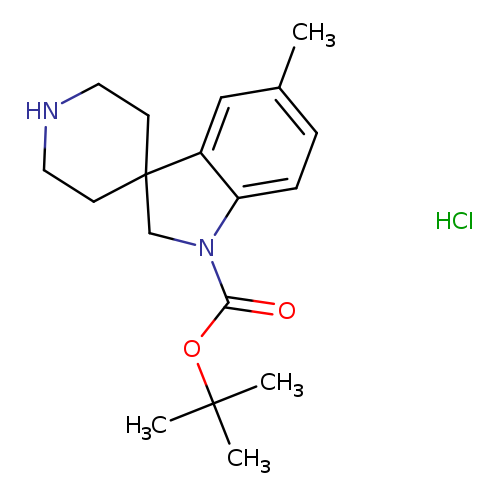 Cc1ccc2c(c1)C1(CCNCC1)CN2C(=O)OC(C)(C)C.Cl