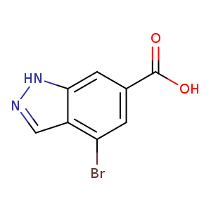 OC(=O)c1cc(Br)c2c(c1)[nH]nc2