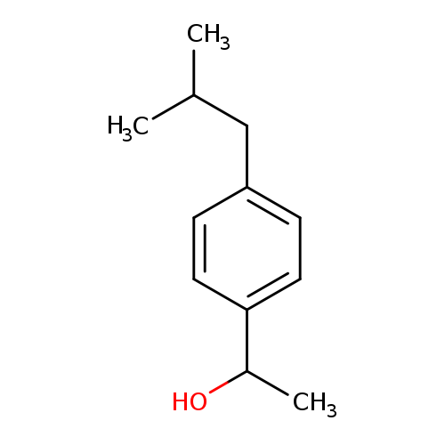 CC(Cc1ccc(cc1)C(O)C)C