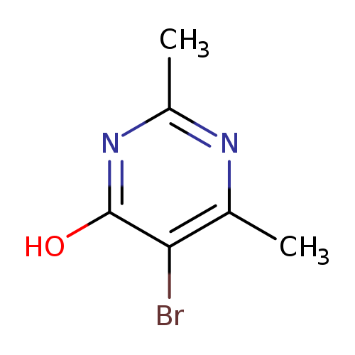 Cc1nc(C)c(c(n1)O)Br