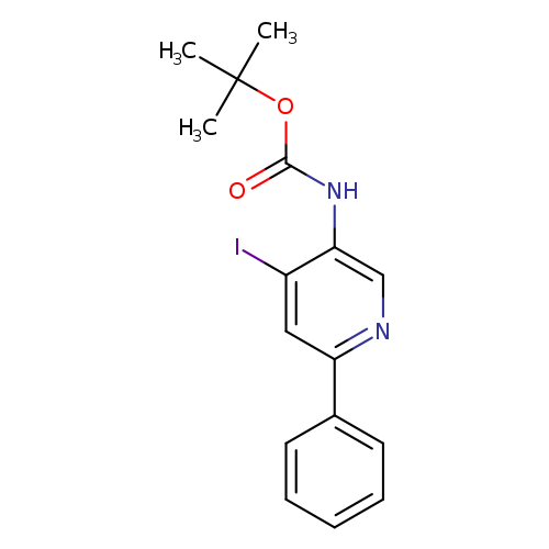 O=C(Nc1cnc(cc1I)c1ccccc1)OC(C)(C)C