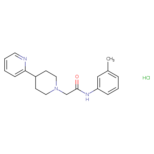 O=C(Nc1cccc(c1)C)CN1CCC(CC1)c1ccccn1.Cl