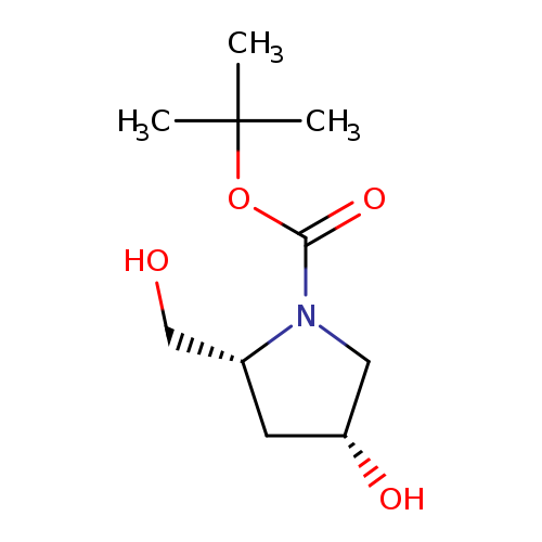OC[C@H]1C[C@H](CN1C(=O)OC(C)(C)C)O