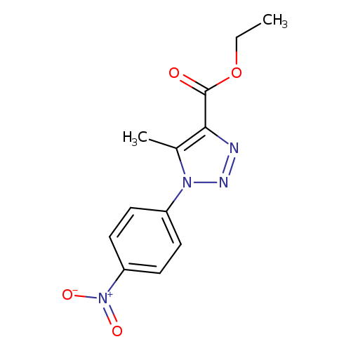 CCOC(=O)c1nnn(c1C)c1ccc(cc1)[N+](=O)[O-]