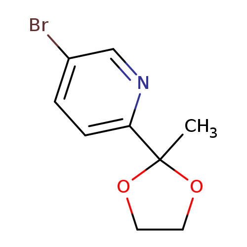 Brc1ccc(nc1)C1(C)OCCO1