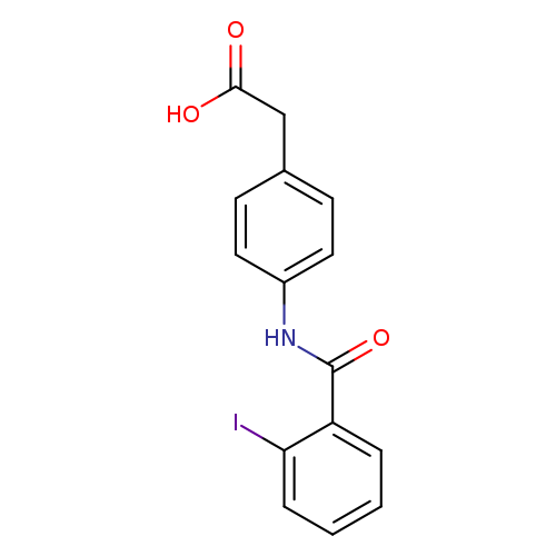 OC(=O)Cc1ccc(cc1)NC(=O)c1ccccc1I