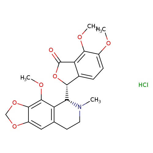 COc1ccc2c(c1OC)C(=O)O[C@H]2[C@@H]1N(C)CCc2c1c(OC)c1c(c2)OCO1.Cl