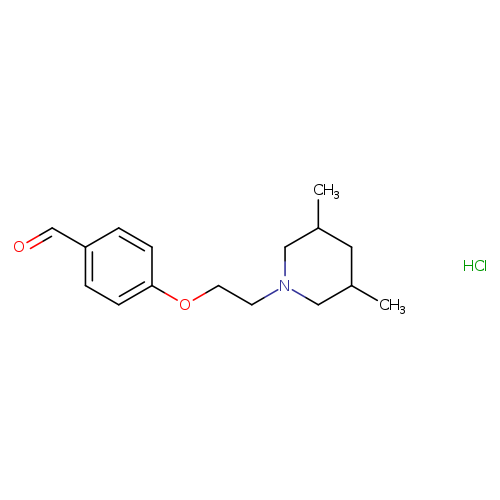 O=Cc1ccc(cc1)OCCN1CC(C)CC(C1)C.Cl