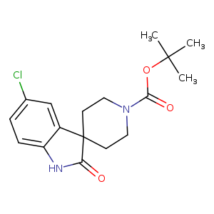 Clc1ccc2c(c1)C1(CCN(CC1)C(=O)OC(C)(C)C)C(=O)N2