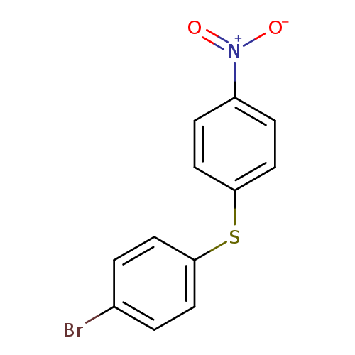 Brc1ccc(cc1)Sc1ccc(cc1)[N+](=O)[O-]