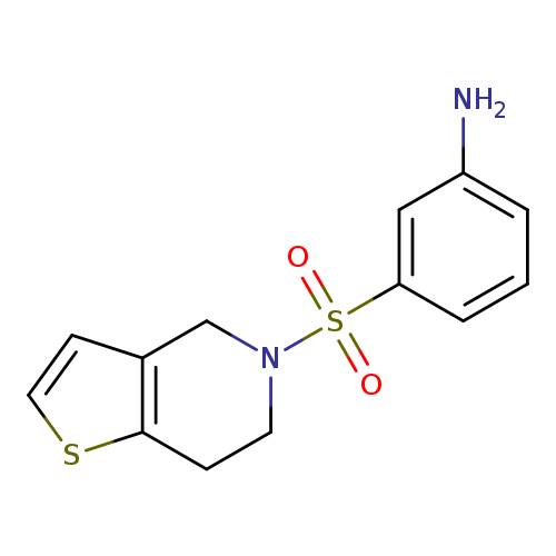 Nc1cccc(c1)S(=O)(=O)N1CCc2c(C1)ccs2