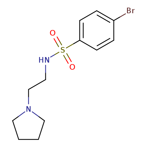Brc1ccc(cc1)S(=O)(=O)NCCN1CCCC1