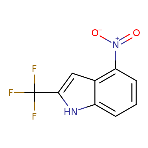 [O-][N+](=O)c1cccc2c1cc([nH]2)C(F)(F)F