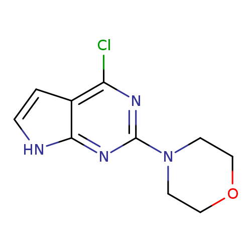 Clc1nc(nc2c1cc[nH]2)N1CCOCC1