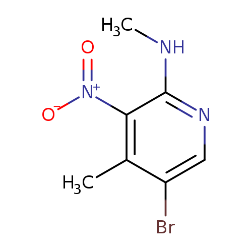 CNc1ncc(c(c1[N+](=O)[O-])C)Br