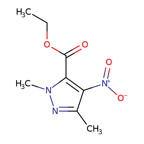 CCOC(=O)c1n(C)nc(c1[N+](=O)[O-])C